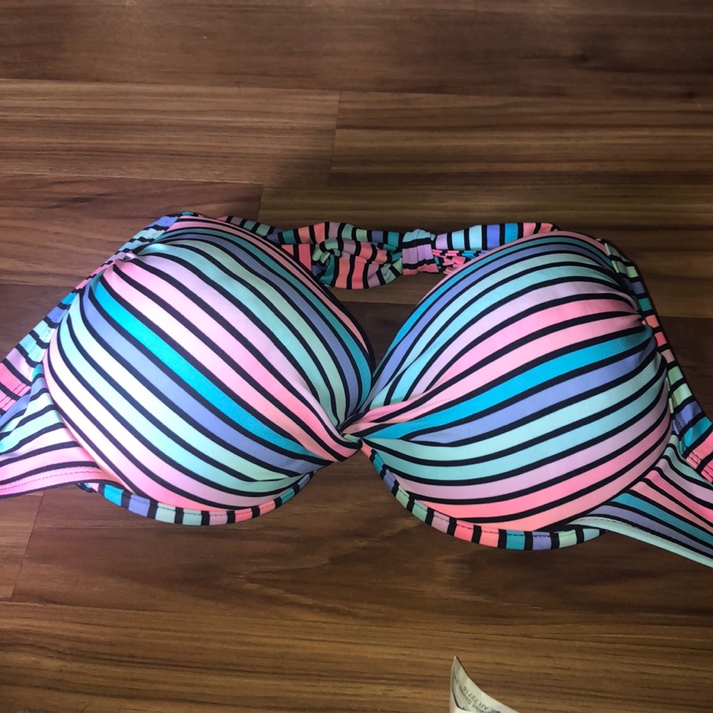 Striped bikini top